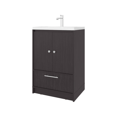 Tion 36-Inch High 24-Inch Wide 17.8-Inch Deep 2-Door Vanity With Sink And Drawer, Finish, Particle Board, Modern Waterproof For Bathroom Use