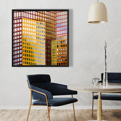 Skyscrapers - Building Cities Framed Canvas for Home Decor