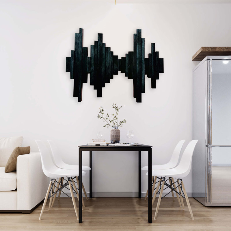 "You can do this" - Modern Interpretation of Soundwaves in Wooden Art