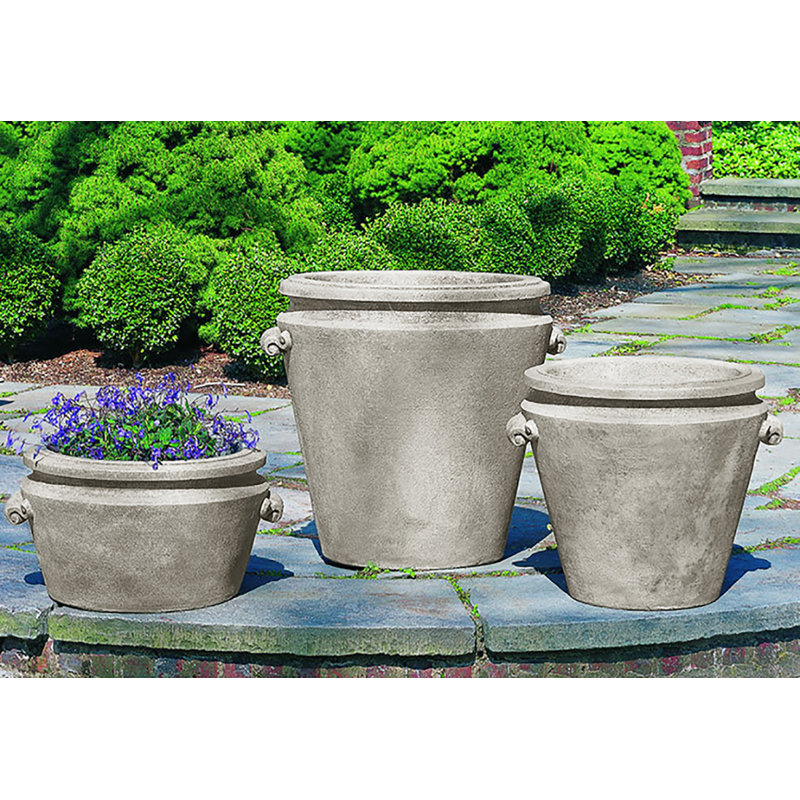 Scroll Handle Handmade Planter, Natural, 19" H x 22" W x 20" D