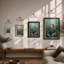 Fish In Mosaic Waters Coastal - Print-283944567-283944565