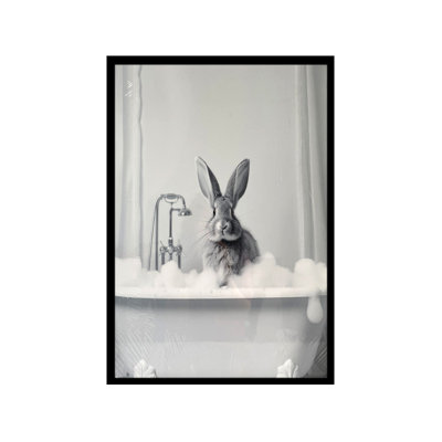 Bath Bunny Bliss, art encadré