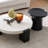 French retro style coffee table simple round-99071472