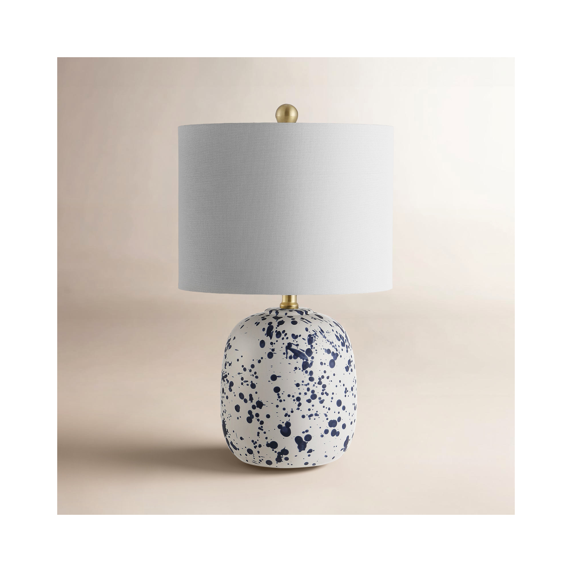 Odette 19.25" Ivory/Navy Standard Lamp