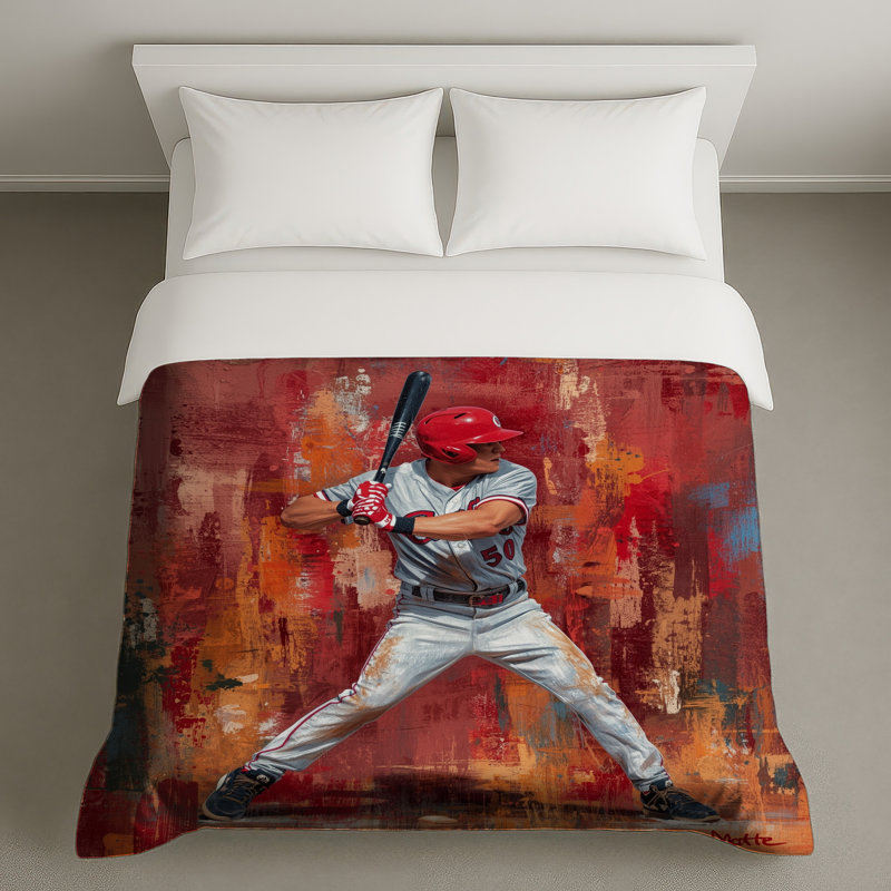 Housses de couette pour joueur de baseball, Lit simple