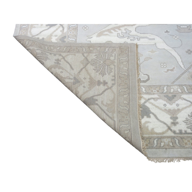 Tapis argenté 10 x 14 Oushak