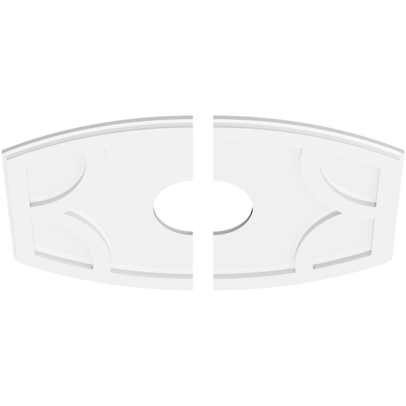 Médaillon de plafond contemporain en PVC de qualité architecturale Kailey, H 1 po x l 28 po x P 18,625 po