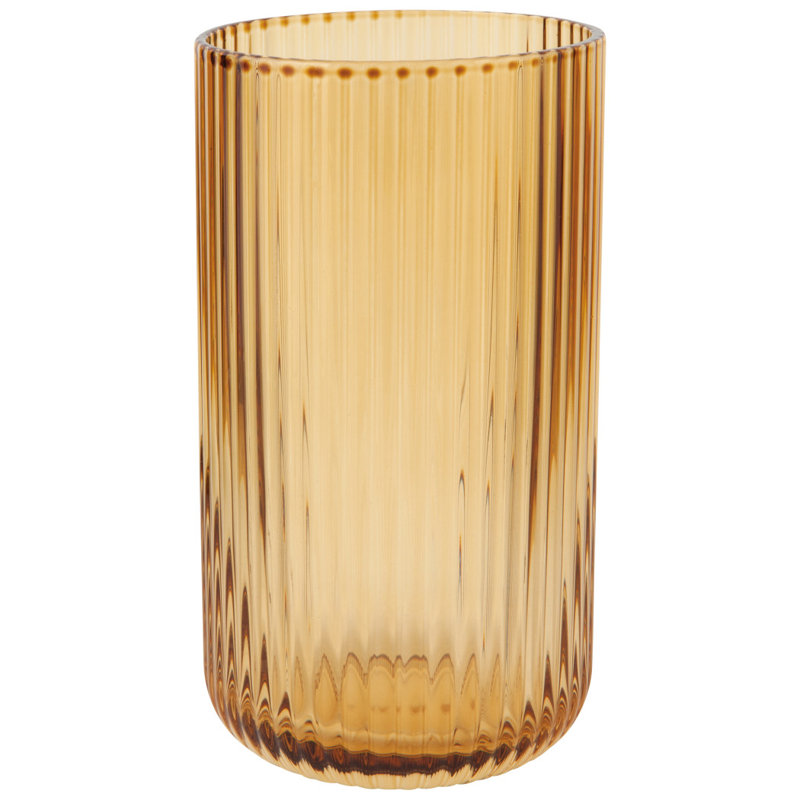Ensemble de 4 gobelets 17 oz ambrés cannelés, Ambre