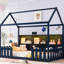 Lit jumeau simple avec solutions de rangement à DEL et tablettes utiles - Éclairage de rangement bleu marine-1263551942