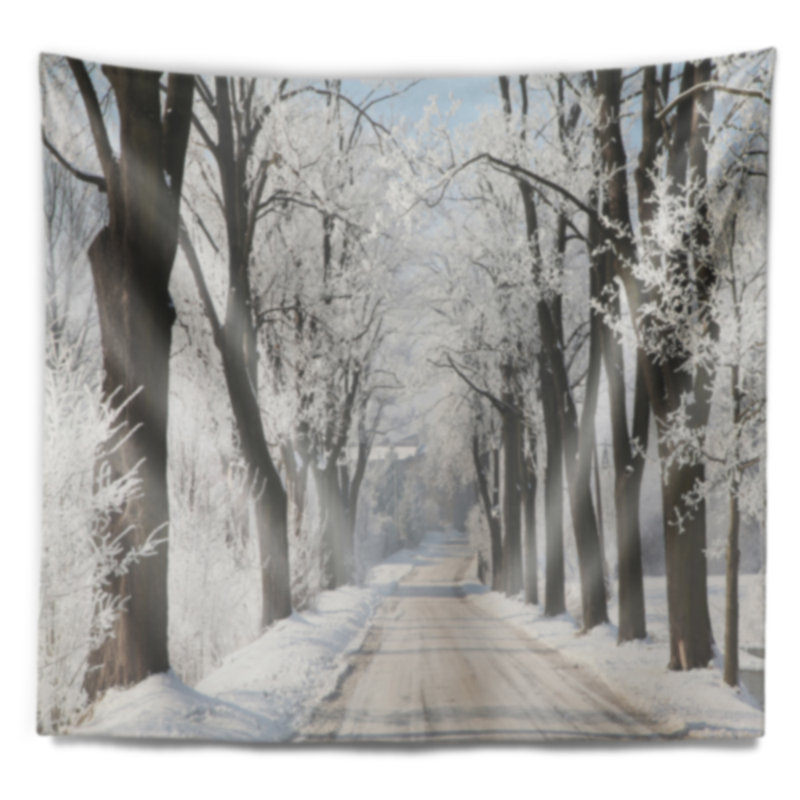 Tapisserie «Forest Winter Lane» en campagne, H 32 po x l 39 po
