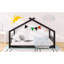 Lit double pleine grandeur, structure en bois de pin, toit de maisonnette, améliore l'ambiance et le confort de la chambre à coucher, taille, bois de pin, améliore l'attrait