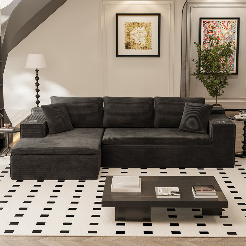Canapé modulaire Boneless, Noir