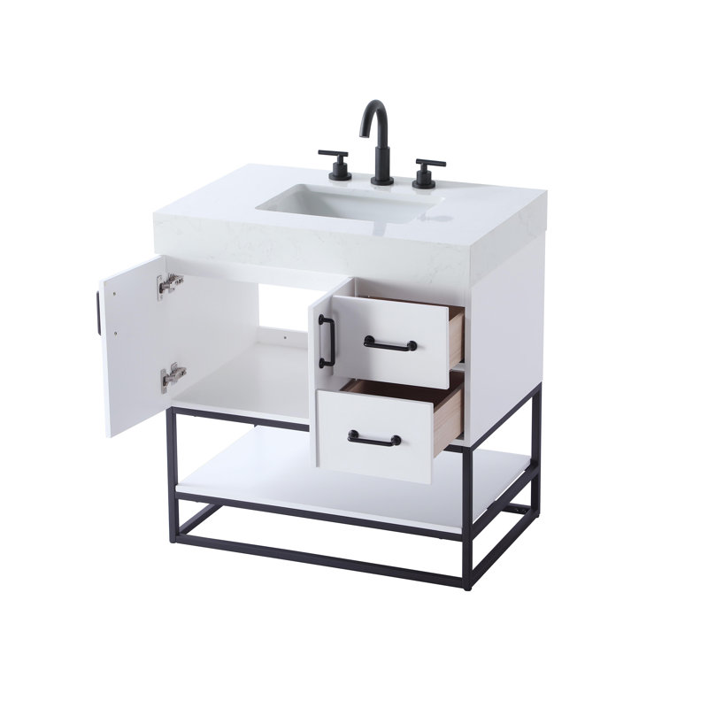 32 inch Single Bathroom Vanity, White