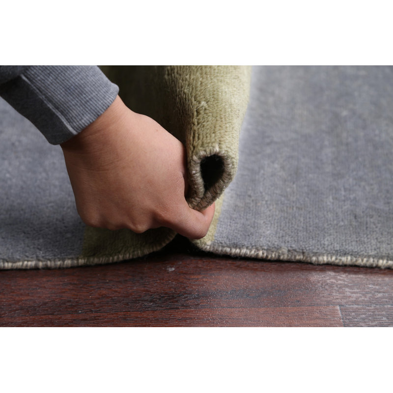 Tapis unique en laine noué à la main 8 pi x 10 pi 4 po nouvel âge bleu / vert / beige
