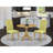 3-Piece Mahogany Finish Solid Wood Top Upholstered Dining Room Set with Dropleaf (Seats-4)-291857602-291857631