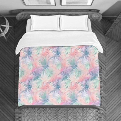 Laretta Dreamy Pink Microfiber Duvet Cover