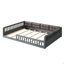 Lit plateforme tapissier en bois pleine grandeur avec garde-corps et coussin-1574310043