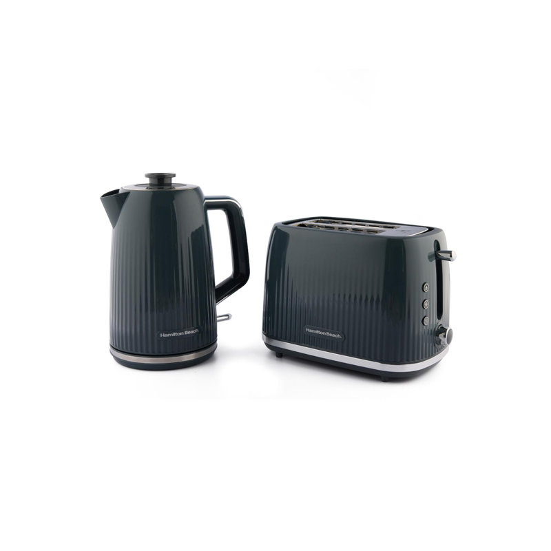 Hamilton Beach Miami 1.7L Kettle and 2 Slice Toaster Set, Grey