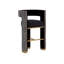 Upholstered Bar Stool with Metal Frame-1412690315