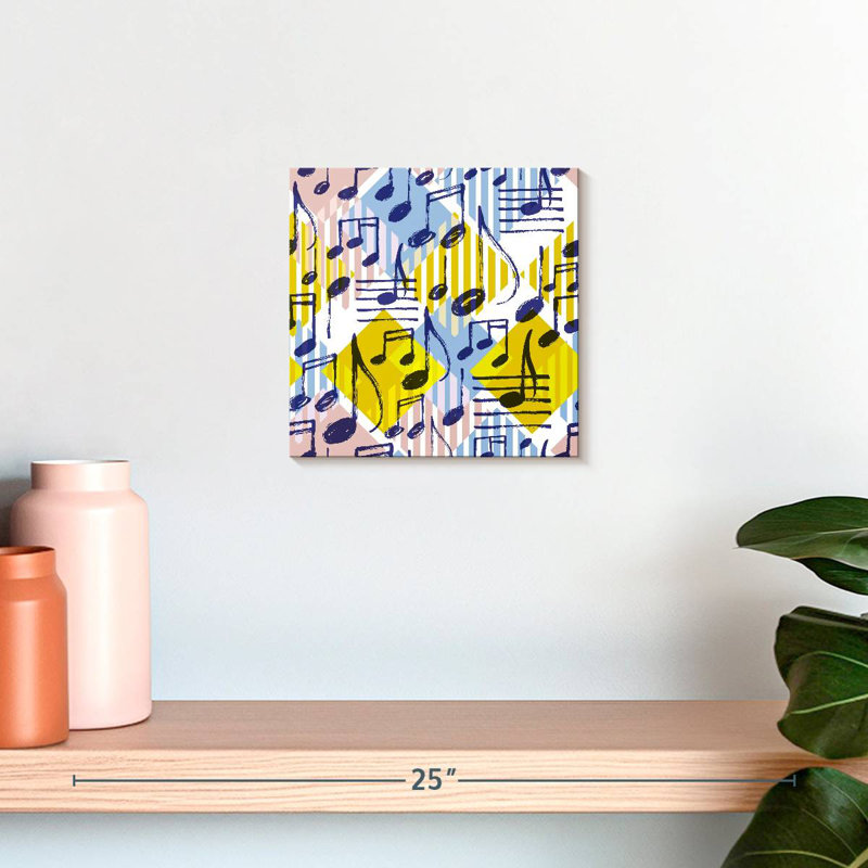 Abarca Geometric Musical Notes, 10" H x 10" W