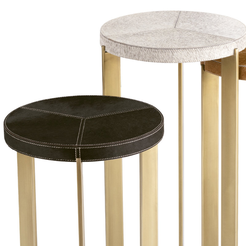 Andres Nesting End Table, Brass