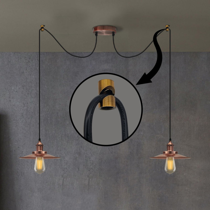 Ceiling Cable Mount Hook for Swag Pendant and Chandelier Lighting, Yellow Brass