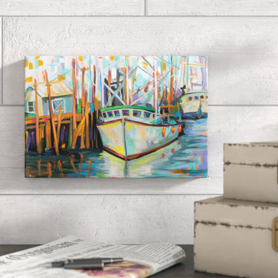 At the Dock 1 Piece Wrapped Canvas Painting