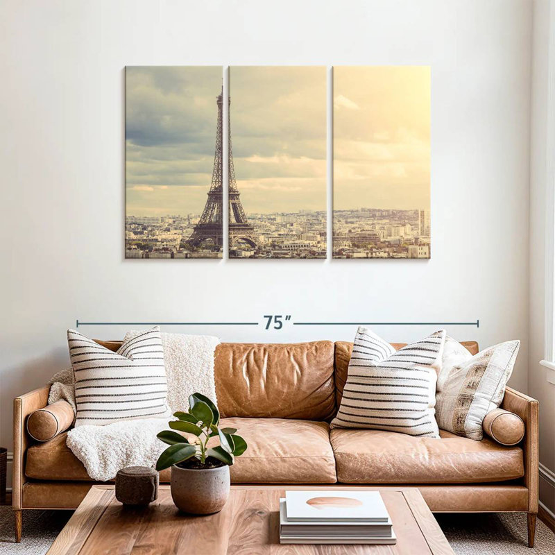 Sebbie Sepia Eiffel Tower Paris, 36" H x 57" W