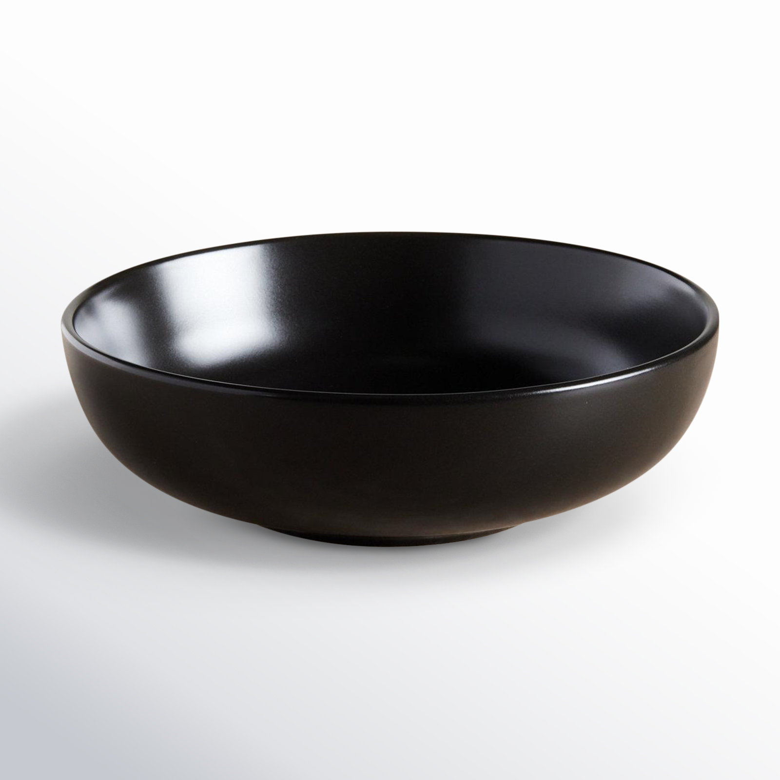 Izie Coupe Stoneware Cereal Bowl, Black