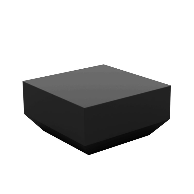 Ulm Plastic Coffee Table, Black, 32.25" W x 32.25" L x 11" H