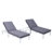 Chelsea Outdoor Metal Chaise Lounge with Table , Cushion Included-70786226