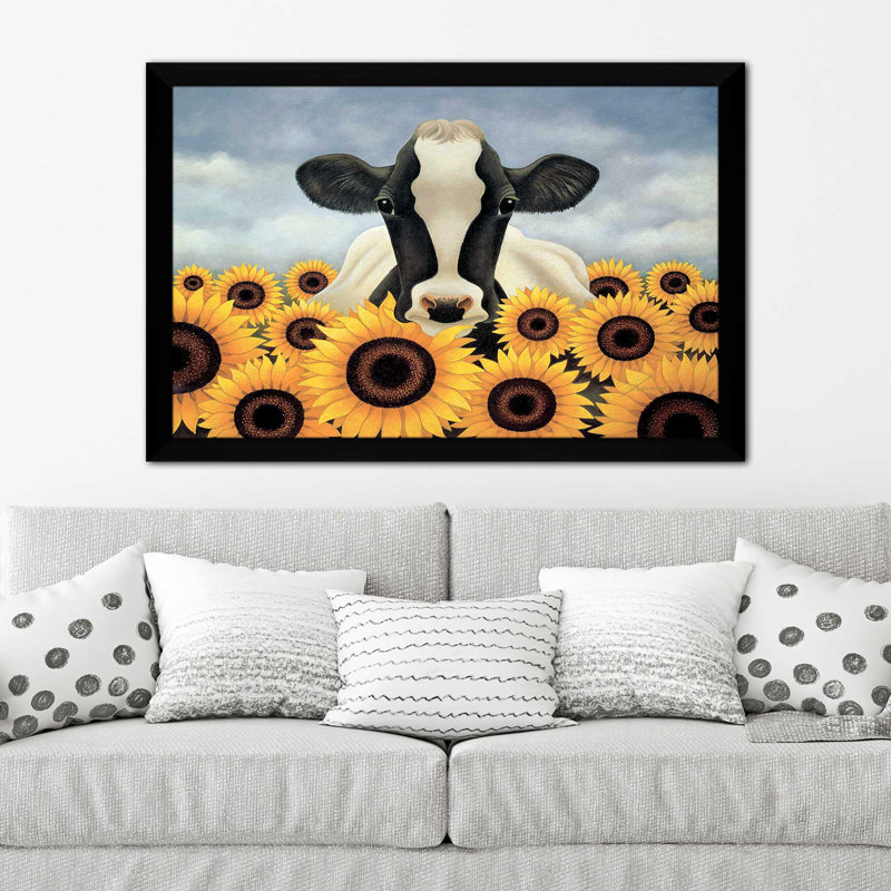 Entouré de - Peinture, H 21,5 po x l 27,5 po x P 0,75 po, Cadre noir