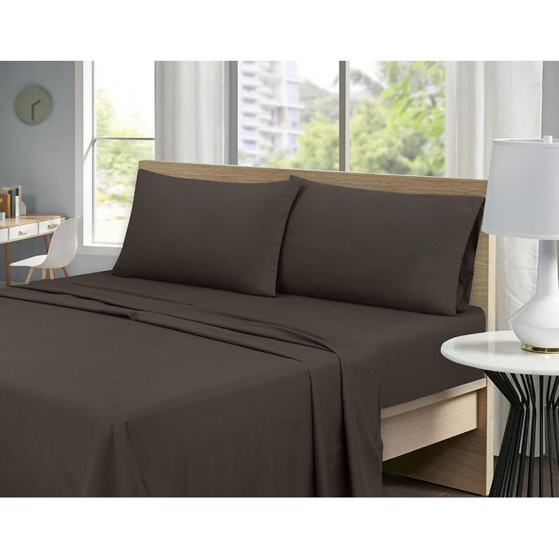 Ensemble de 6 valises pour chambre d'amis, Ensemble de draps pour taille de lit très grand a, Chocolat