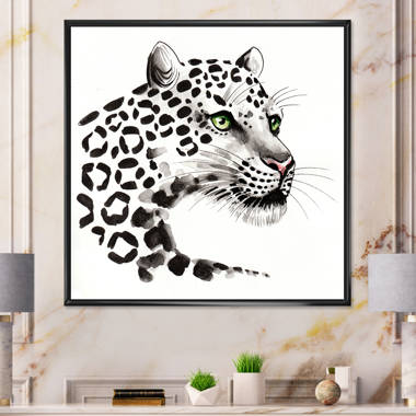 Latitude Run® Leopard Face To Face Photo Leopard Pictures Wall Decor Jungle  Animal Pictures For Wall Posters Of Wild Animals Jungle Leopard Print Decor  Animal Wall Decor Black Wood Framed Art Poster