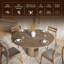 Table de salle à manger moderne en bois massif Amberly-1195360472