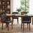 Mid-Century Modern Faux Leather Upholstered Dining Arm Chairs Set of 4, Wood Frame Side Chairs for Dining Room, Kitchen and Living Room-447999986-442372199