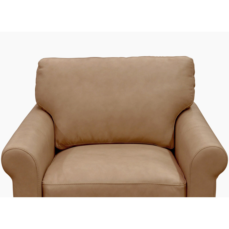 Fauteuil pivotant en cuir fleur de l 37 po Fardy