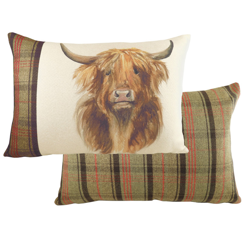 Plaid Rectangular Cushion Cover