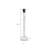 14" Clear And Silver Geo Stacks Crystal Tabletop Taper Candlestick