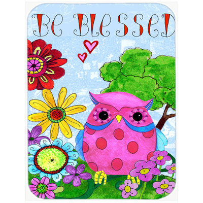 Caroline's Treasures Be Blessed Owl Glass Cutting Board