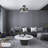 Devids 2 - Light 13'' Black and White Semi Flush Mount
