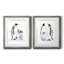 «Emperor Penguins I», ensemble de 2 reproductions d'art sur toile encadrées