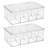 Stackable 8-Section Tea Storage Box - Tea Bag Organizers for Kitchen Cabinet, Countertop, or Pantry