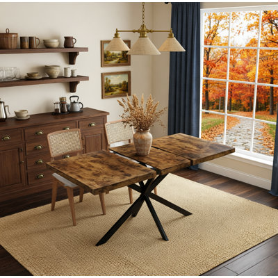 55.11"-70.86"Retro Rectangular Stretch Dining Table