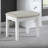 Contemporary Style Vanity Set with LED Mirror, Storage Drawers and Stool