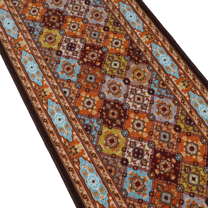 Oriental Multi Color Persian Bakhtiari Design Slip Resistant Low Pile Rug, Runner 2'2" x 9'
