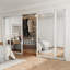 Porte de garde-robe coulissante pleine grandeur blanche 72 po x 72 po x 1 po avec quincaillerie assemblée-114815623-92268627