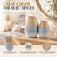 Ensemble de 2 vases de table oblongs en céramique, dégradés or, gris et bleu