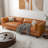 Mary Top Grain Leather Wide Sofa