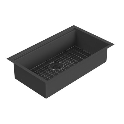 Santa Cruz Dual Mount Single Bowl 30 in. Sink Gun Metal Black
